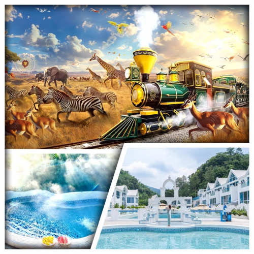 清遠清泉灣愛琴海酒店 任浸湯泉 清遠長隆森林王國 廣州融創馬戲 純玩3天